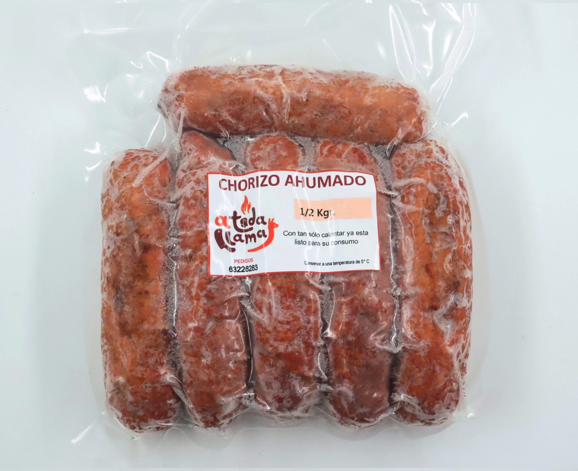 Chorizo ahumado de llama